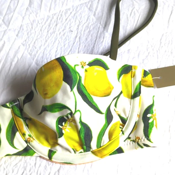 ✨HP✨ NWT..J Crew Balconette Underwire Bikini Top/Limoncello Size 34A - Picture 3 of 11